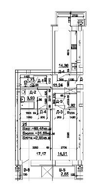 2-комнатная 69.48 м² в ЖК Західна вежа от 15 000 грн/м², Львов