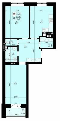 2-кімнатна 63.41 м² в ЖК Святий Антоній від 18 350 грн/м², м. Мостиська