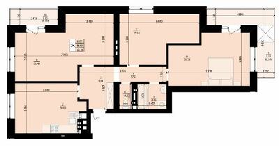 3-комнатная 100.24 м² в ЖК Святий Антоній от 18 350 грн/м², г. Мостиска