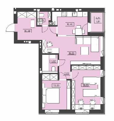 3-комнатная 78.9 м² в ЖК Святой Николай от 16 950 грн/м², г. Бобрка