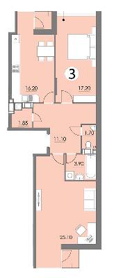 2-кімнатна 78.3 м² в ЖК Седьмое Небо від 15 300 грн/м², Львів