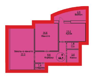 2-комнатная 66.5 м² в ЖК на вул. Чорновола, 22, 22А от 12 200 грн/м², г. Городок