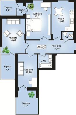 3-комнатная 88.45 м² в ЖК Престиж Холл от 13 000 грн/м², г. Стрый