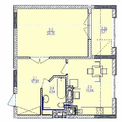 1-кімнатна 53.51 м² в ЖК Garant City від 24 000 грн/м², м. Трускавець