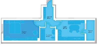 1-комнатная 46.7 м² в ЖК Headwell от 22 600 грн/м², г. Трускавец