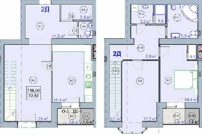 Двухуровневая 118.6 м² в ЖК на ул. Первомайская, 7 от 19 600 грн/м², г. Бердянск