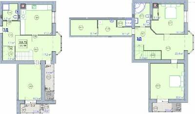 Дворівнева 168.73 м² в ЖК на вул. Первомайська, 7 від 18 100 грн/м², м. Бердянськ