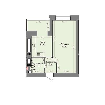 1-комнатная 41.36 м² в ЖК Эгоист от 11 000 грн/м², Хмельницкий