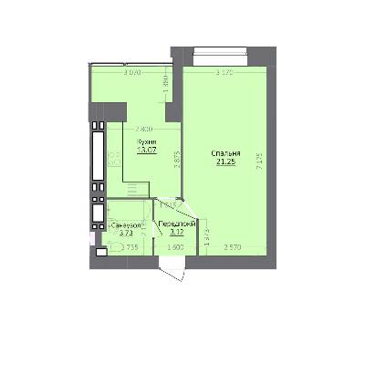 1-комнатная 41.17 м² в ЖК Эгоист от 11 000 грн/м², Хмельницкий