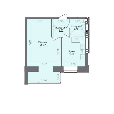 1-комнатная 43.66 м² в ЖК Эгоист от 11 000 грн/м², Хмельницкий