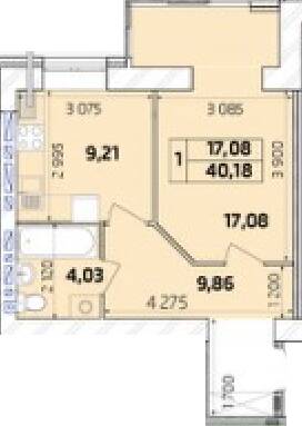 1-комнатная 40.18 м² в ЖК Масаны от 14 500 грн/м², Чернигов