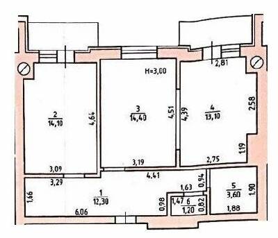 2-комнатная 58.7 м² в ЖК Панский остров от застройщика, Черновцы