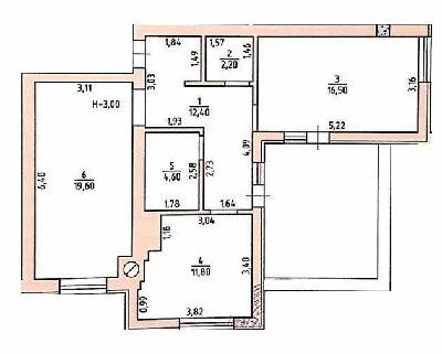 2-кімнатна 67.1 м² в ЖК Панський острів від забудовника, Чернівці