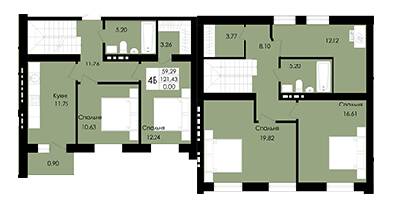 Двухуровневая 121.43 м² в ЖК Французский дом (Зеленый Мыс) от 20 000 грн/м², с. Крыжановка