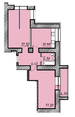 2-кімнатна 60.5 м² в ЖК Світанок від 16 650 грн/м², м. Бориспіль