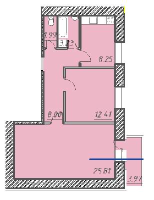 2-кімнатна 60.84 м² в ЖК Світанок від 16 650 грн/м², м. Бориспіль