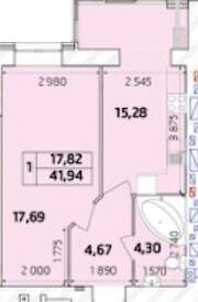 1-комнатная 41.94 м² в ЖК Масаны от 12 300 грн/м², Чернигов