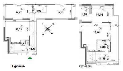 Дворівнева 117.06 м² в ЖК Оптимісто від 16 000 грн/м², с. Гатне