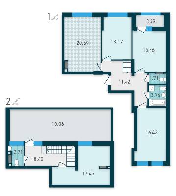 Двухуровневая 122.94 м² в ЖК GENESIS от 32 711 грн/м², Киев