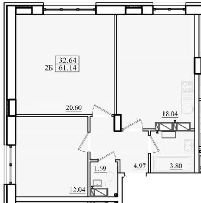 2-кімнатна 61.14 м² в ЖК Морський від 17 250 грн/м², м. Чорноморск