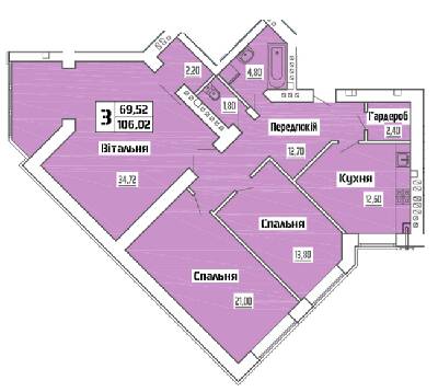 3-комнатная 106.02 м² в ЖК на ул. Коперника, 83 от 25 000 грн/м², Луцк