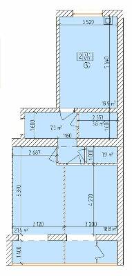 2-кімнатна 73.1 м² в ЖК Дубовий Гай від 16 300 грн/м², Запоріжжя