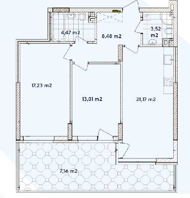 2-комнатная 75.04 м² в ЖК Варшавский-2 от 19 100 грн/м², Киев