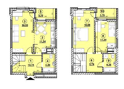 Двухуровневая 89.14 м² в ЖК Львовская Площадь от 50 574 грн/м², Киев