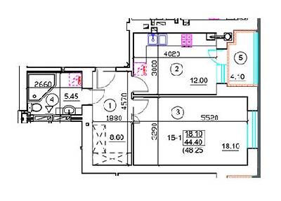 1-комнатная 48.25 м² в ЖК Riviera от 19 500 грн/м², г. Белая Церковь