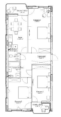 3-комнатная 91.34 м² в ЖК O2 Residence от 30 798 грн/м², Киев