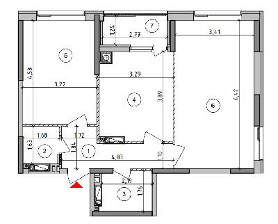 2-кімнатна 64.24 м² в ЖК Оптимісто від 27 000 грн/м², с. Гатне