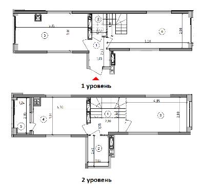 Дворівнева 76.32 м² в ЖК Оптимісто від 18 000 грн/м², с. Гатне