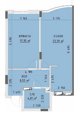 1-комнатная 54.1 м² в ЖК Central Bucha от 29 300 грн/м², г. Буча