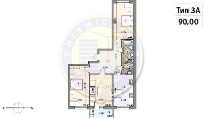 3-комнатная 90.1 м² в ЖК Кирилловский Гай от 31 284 грн/м², Киев