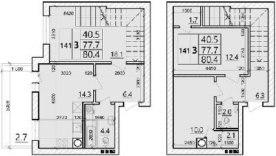 Двухуровневая 80.4 м² в ЖК Святых Ольги и Елизаветы от 20 000 грн/м², г. Винники