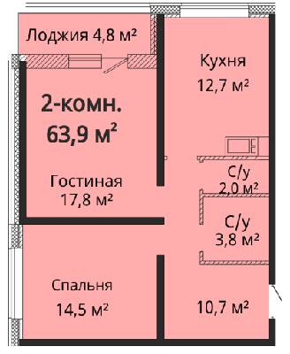 2-кімнатна 63.9 м² в ЖК Альтаїр 3 від 20 550 грн/м², Одеса