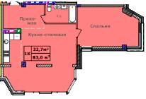1-комнатная 83.5 м² в ЖК Comfort City Рыбинский от 23 000 грн/м², Днепр