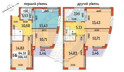 Двухуровневая 106.45 м² в ЖК Радужный от 21 910 грн/м², Киев