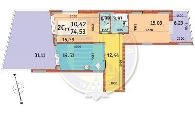2-кімнатна 68.01 м² в ЖК Італійський квартал від 31 680 грн/м², Київ