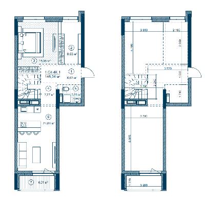 Дворівнева 146.34 м² в ЖК Rusaniv Residence від 39 386 грн/м², Київ