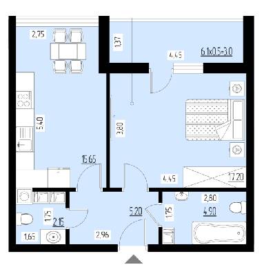 1-комнатная 48.1 м² в ЖК Ренессанс от застройщика, Черновцы