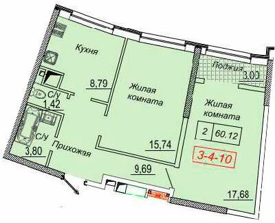 2-кімнатна 60.12 м² в ЖК Тридцять друга перлина від 30 900 грн/м², Одеса