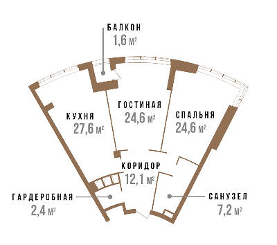 2-кімнатна 100.6 м² в ЖК Skyline від 87 400 грн/м², Київ