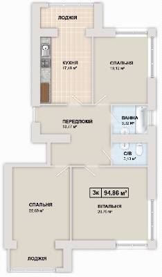 3-комнатная 94.9 м² в ЖК Містечко Козацьке от 12 300 грн/м², Ивано-Франковск