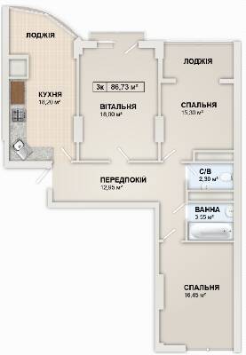 3-комнатная 86.73 м² в ЖК LYSTOPAD от 14 800 грн/м², Ивано-Франковск
