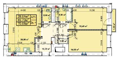 2-комнатная 70.06 м² в ЖК Парковый городок от 14 000 грн/м², Ивано-Франковск