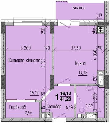 1-кімнатна 41.2 м² в ЖК KromaxBud від 17 050 грн/м², Чернівці