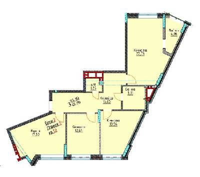 3-комнатная 93.8 м² в ЖК Водограй от 25 350 грн/м², Черновцы