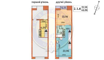 1-кімнатна 46.06 м² в ЖК Twin House від 23 765 грн/м², Київ