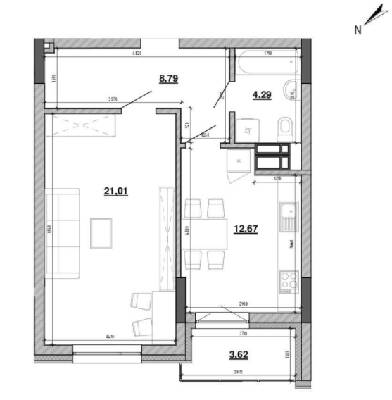 1-комнатная 50.38 м² в ЖК Львовская Площадь от 53 553 грн/м², Киев